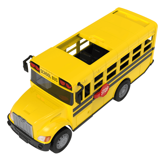 Large remote-control school bus.
