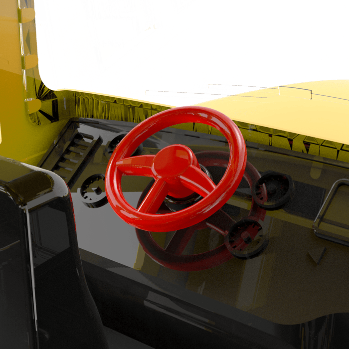 Large remote-control school bus.