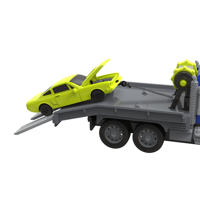 blue tow truck toy for kids with remote control