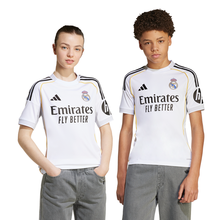 adidas Real Madrid 25/26 Home Soccer Jersey | White | Kid's