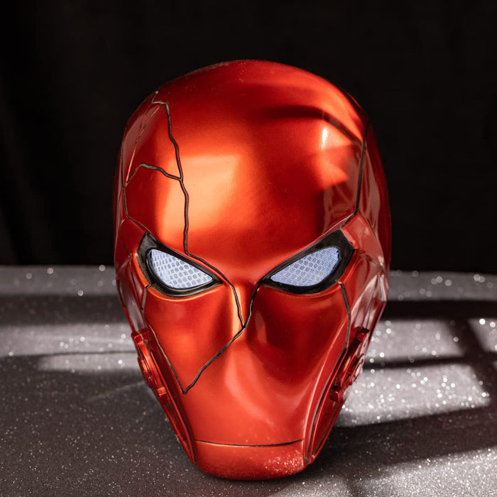 Red Hood Helmet With Light - Jason Todd Replica Mask - Game Titan2 Deluxe Prop