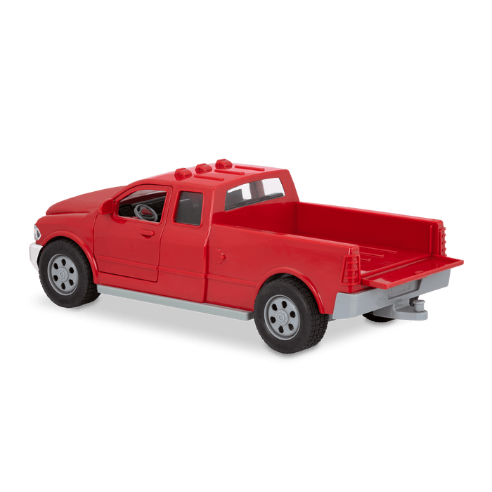 Midrange size red pick up truck
