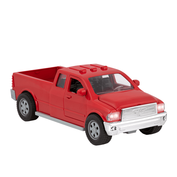 Midrange size red pick up truck