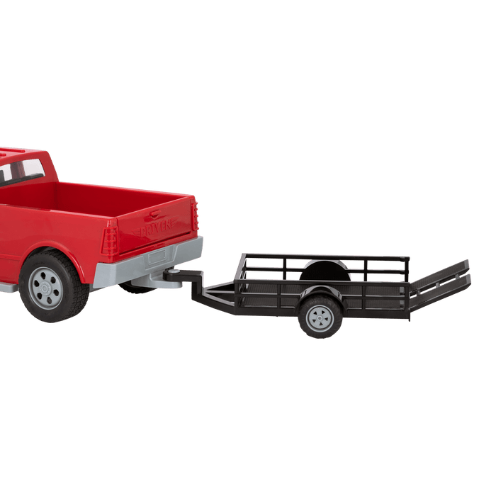 Midrange size red pick up truck