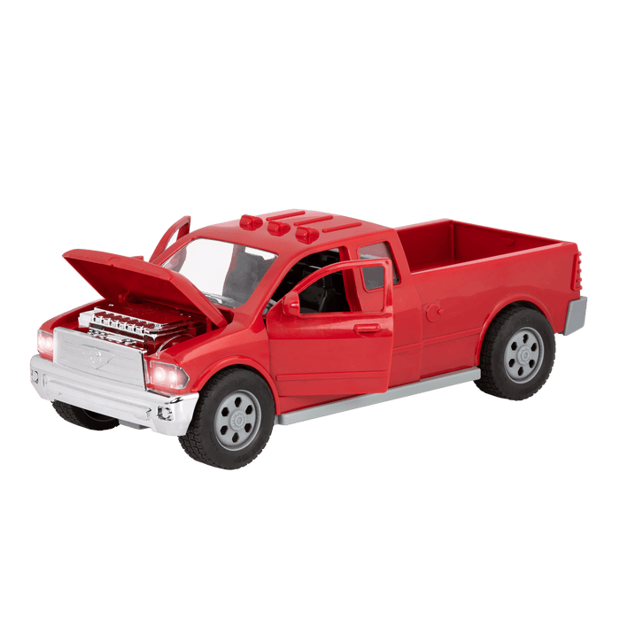 Midrange size red pick up truck