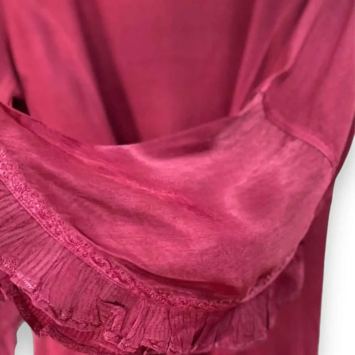 Regal Burgundy Chemise Blouse - Wild Time Fashion