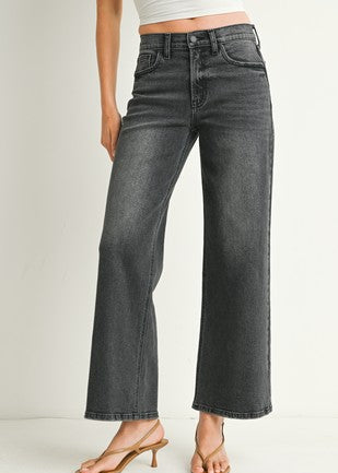 Relaxed Vintage Straight Washed Grey Jeans