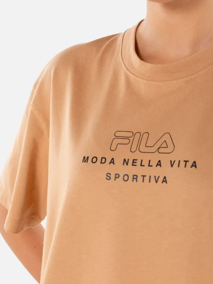 Remera Mujer Fila Vita Outline Caramelo