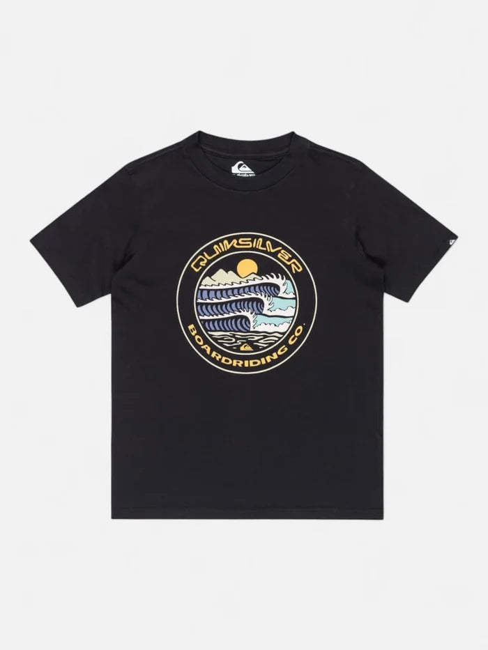 Remera Niño Quiksilver Evo Three Seas Negro