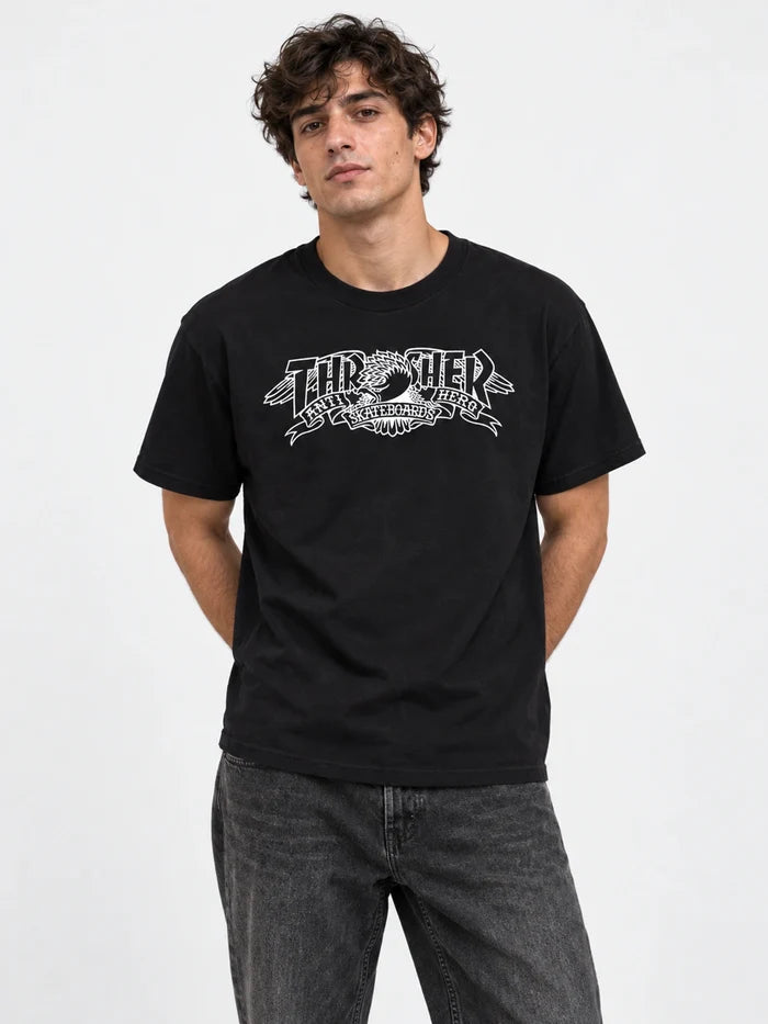 Remera Thrasher Mag Banner Negro — vista principal