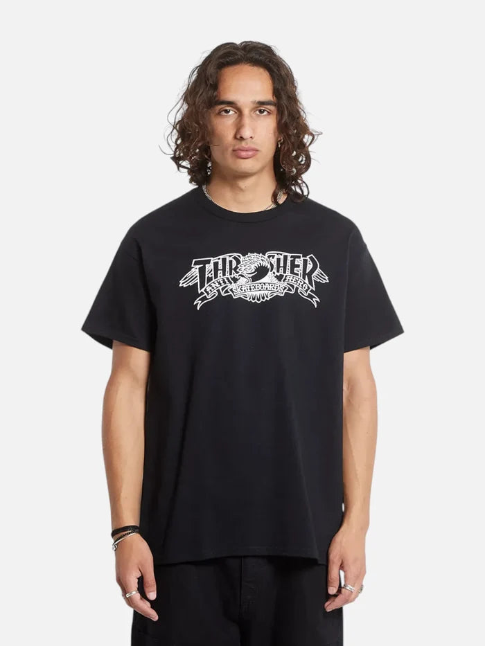 Remera Thrasher Mag Banner Negro
