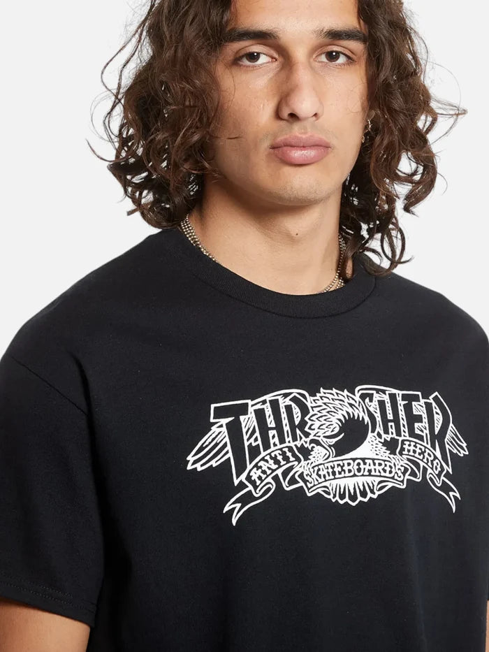 Remera Thrasher Mag Banner Negro