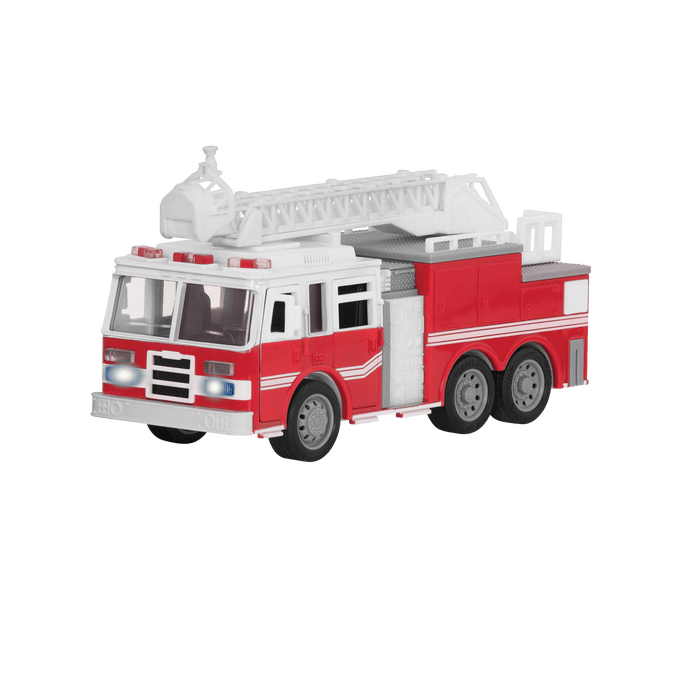 Toy emergency vehicle set.