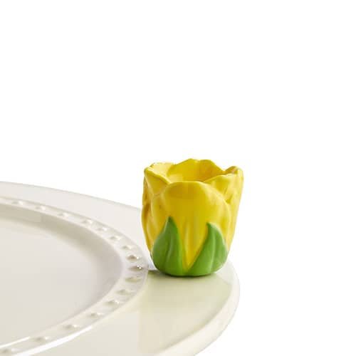 Retired Nora Fleming Mini Yellow Tulip A180 Tiptoe Thru 'Em
