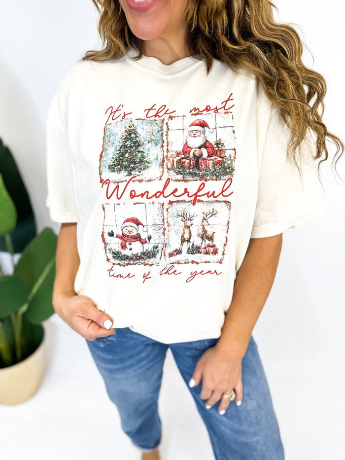 Retro Christmas Graphic Tee - FINAL SALE - Macoma Boutique555 Presales