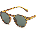 Retro Midline Small Frame Leopard Print Sunglasses