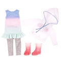 Transparent windbreaker for 14-inch doll