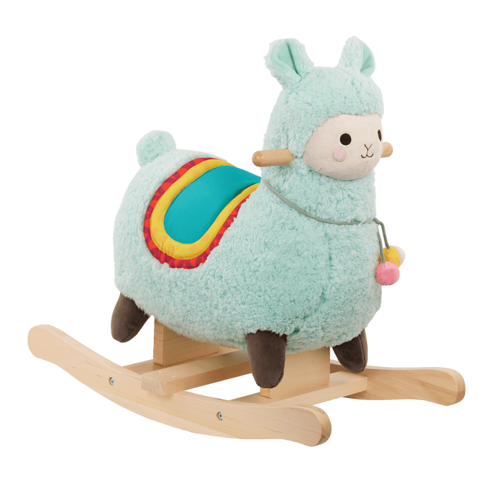 Plush rocking llama toy for toddlers