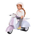 Purple and Blue Ride in Style Scooter Noa riding01