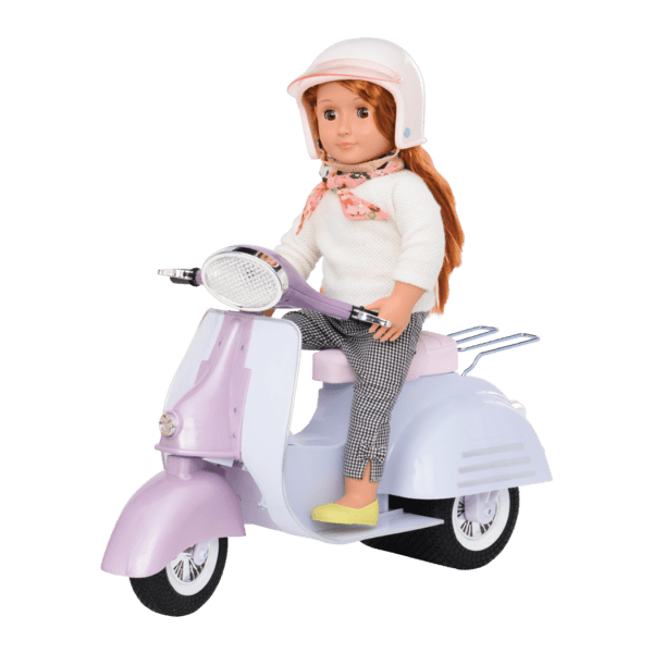 Purple and Blue Ride in Style Scooter Noa riding01