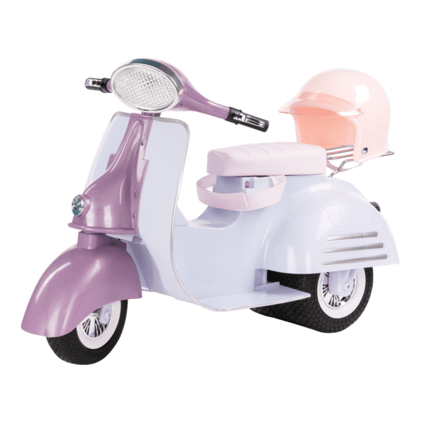 Purple and Blue Ride in Style Scooter Noa riding01