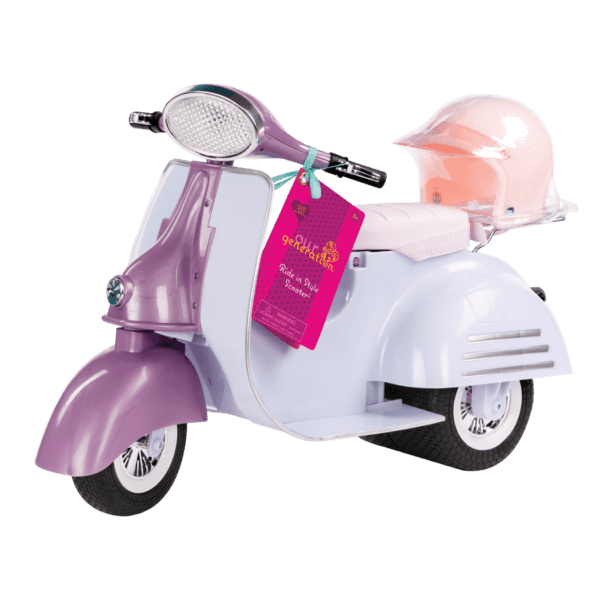 Purple and Blue Ride in Style Scooter Noa riding01