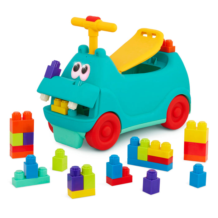 Locbloc hippo ride-on with blocks