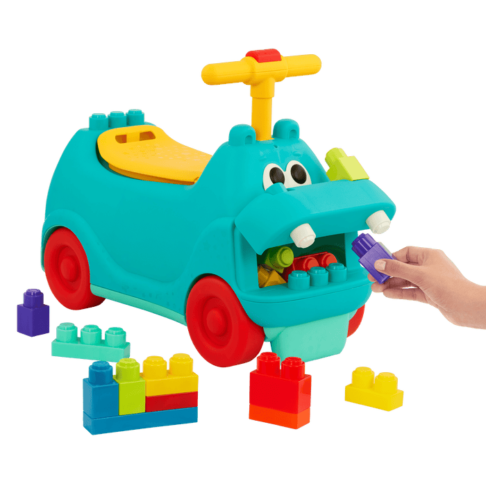 Locbloc hippo ride-on with blocks