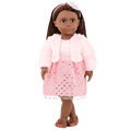 18-inch doll with dark-brown hair and brown eyes