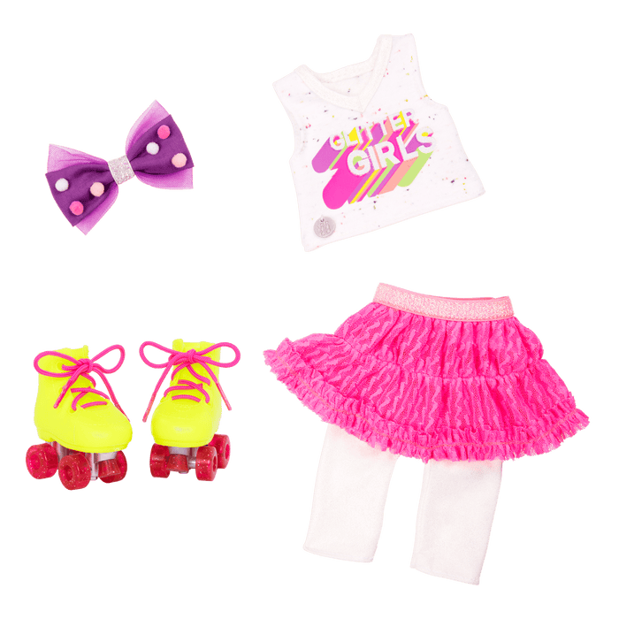 Roller skating outfit for 14-inch doll