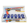 A display box labeled Rollin’ Audi SQ8 by Rollin' holds twelve small blue die-cast replica cars, features Pull-Back Action!, and includes a choking hazard warning for children under 3—perfect for any car collection.