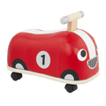 Wooden ride-on race car for toddlers