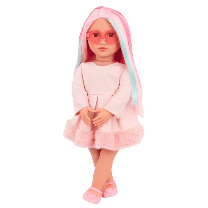 Our Generation 18-inch Multicolored Hair Doll Rosa