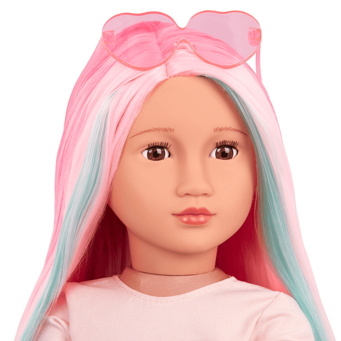 Our Generation 18-inch Multicolored Hair Doll Rosa