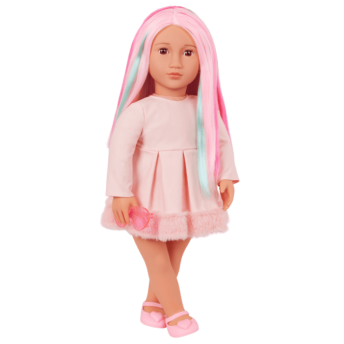 Our Generation 18-inch Multicolored Hair Doll Rosa