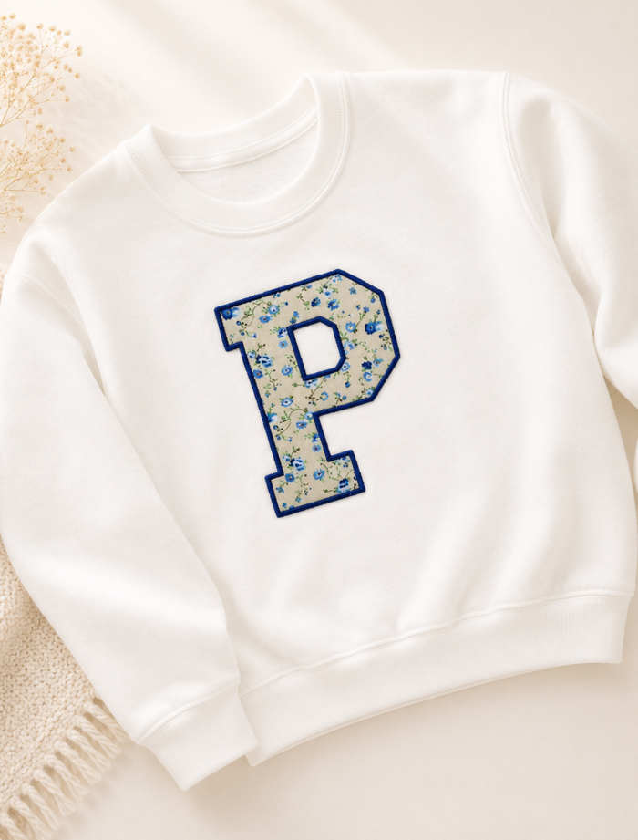 Rose Applique Initial Jumper