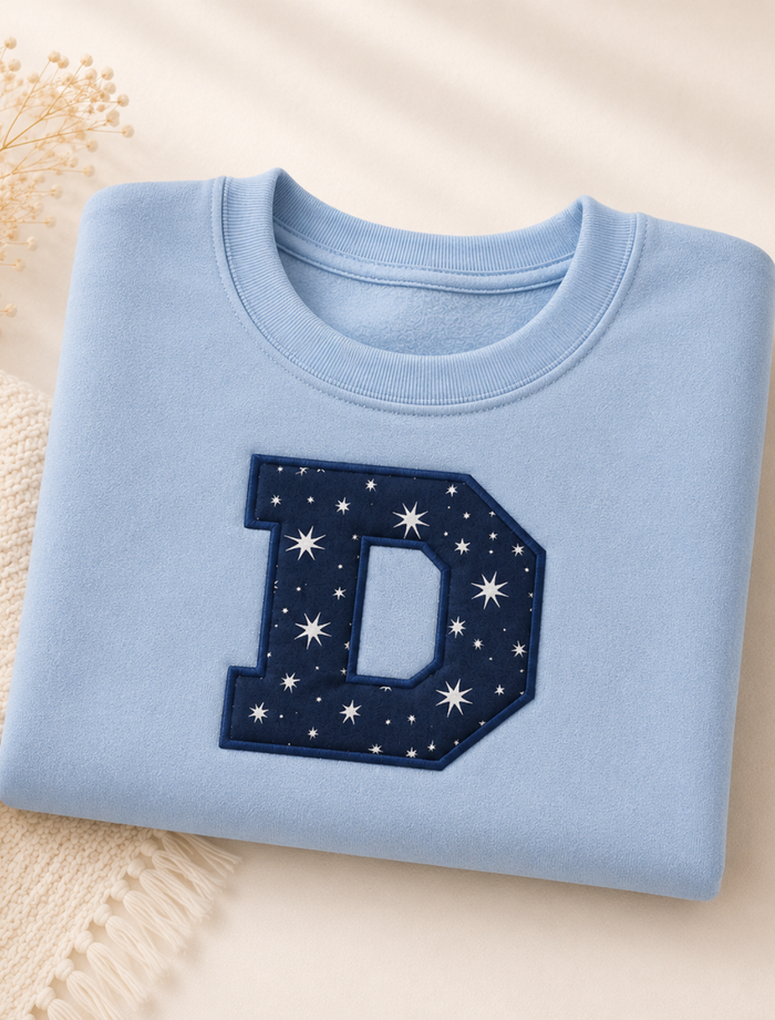 Rose Applique Initial Jumper