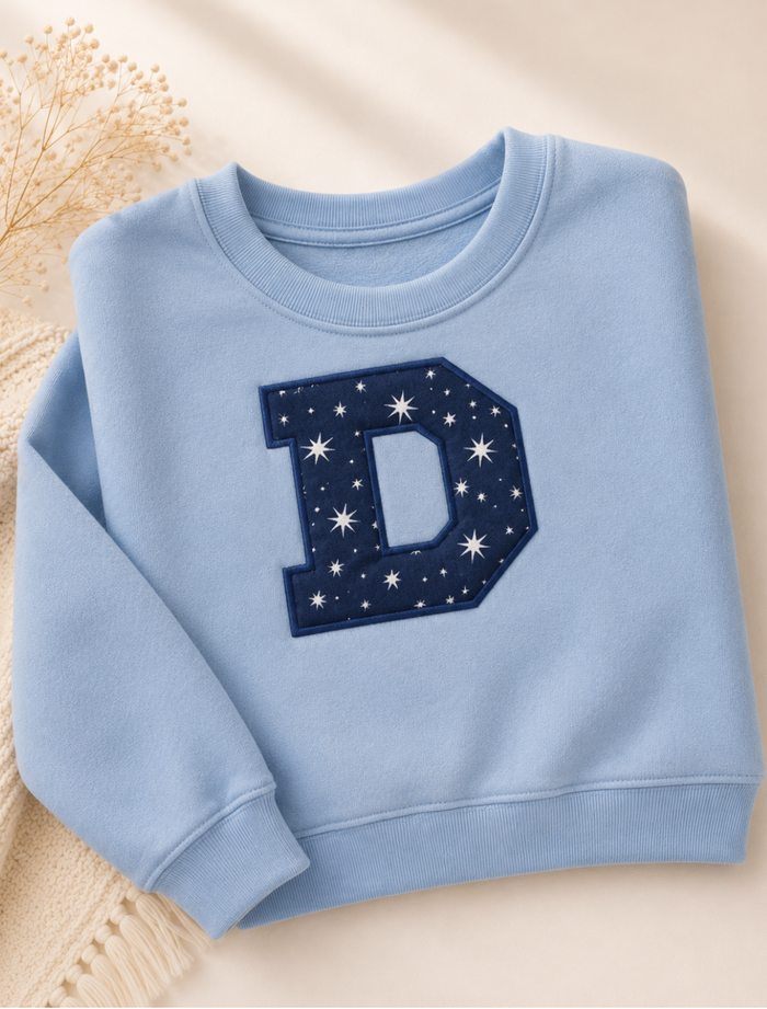Rose Applique Initial Jumper