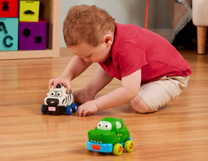 Crocodile Zebra and Hippo Pull Back Cars