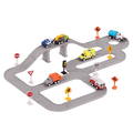 Mini Pocket Series City Playset Cars Tracks Road Signs
