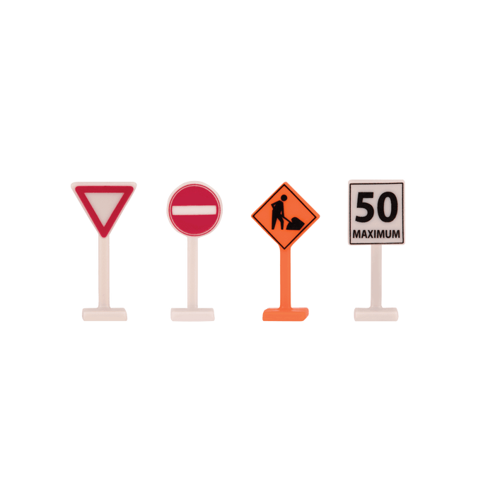 Mini Pocket Series City Playset Cars Tracks Road Signs