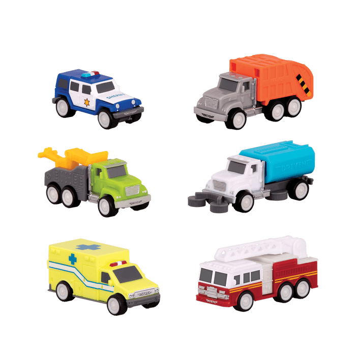 Mini Pocket Series City Playset Cars Tracks Road Signs