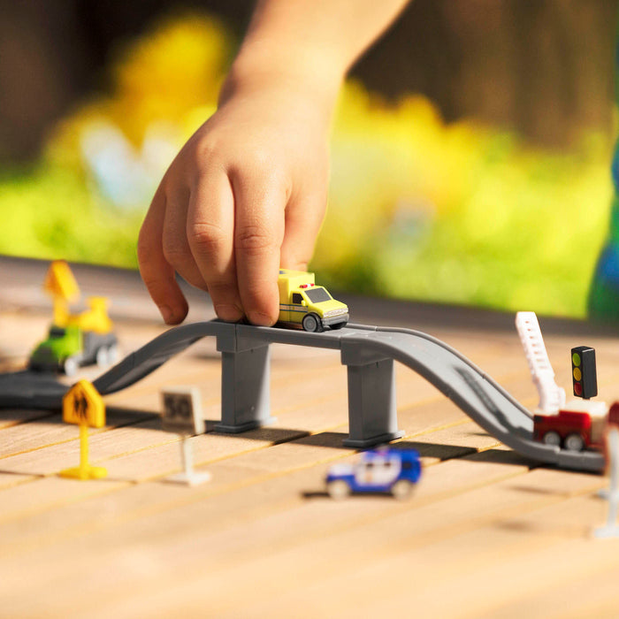 Mini Pocket Series City Playset Cars Tracks Road Signs