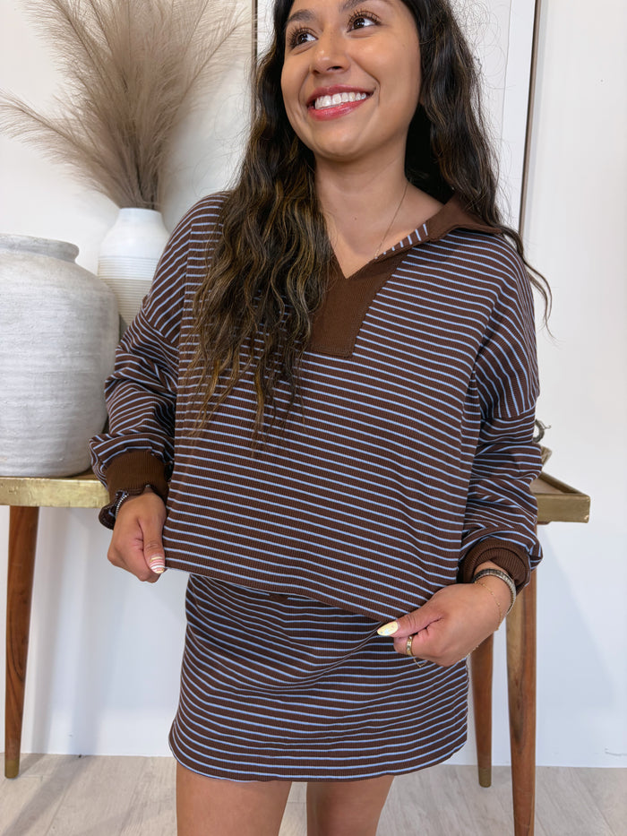 Sailor cozy striped top