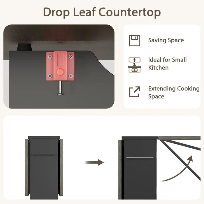 Saira Space Saving Drop Leaf Dining Table Canva Home