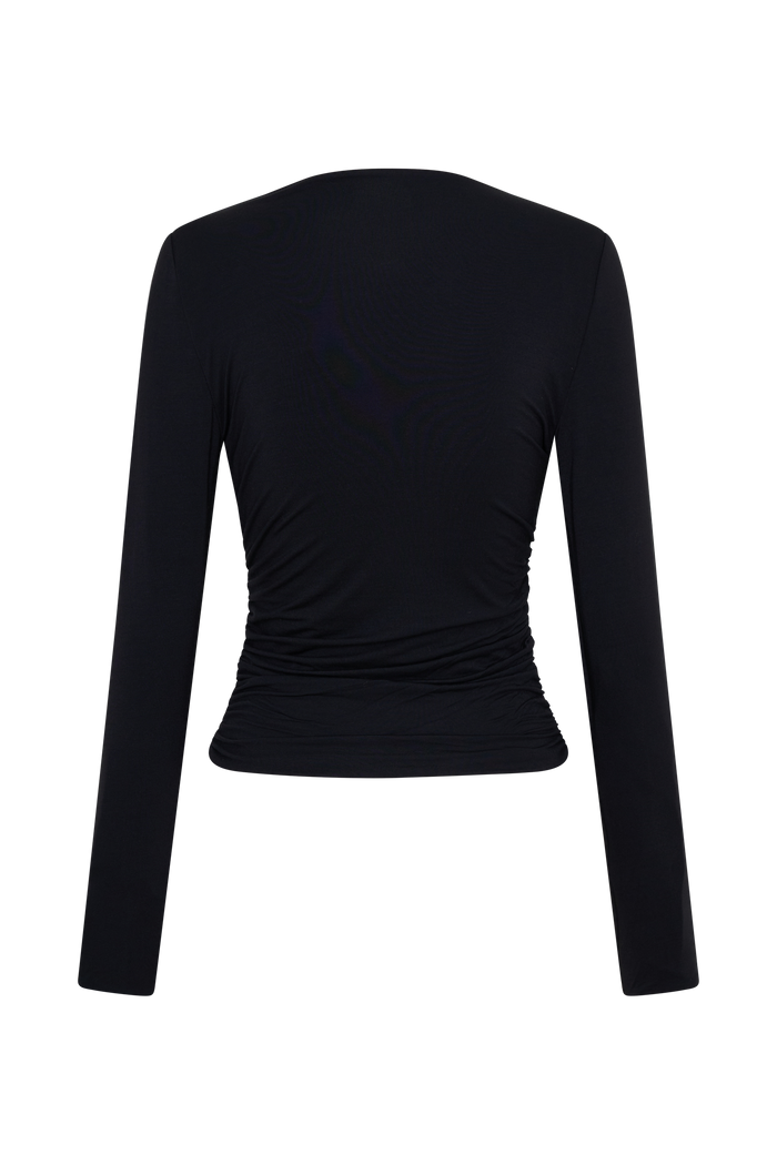 Sari Long Sleeve Modal Top - Black