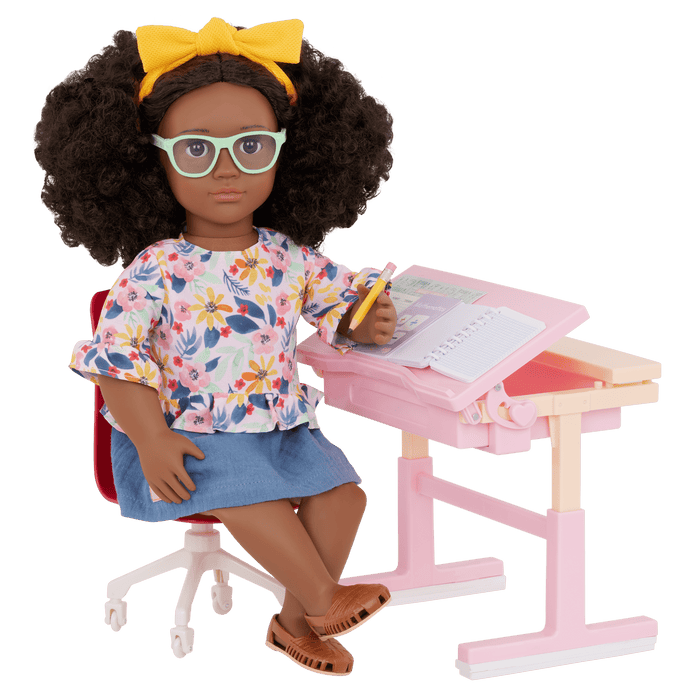 Our Generation Doll Pink Desk & Accessories Set