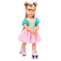 Scoopalicious Ice Cream Outfit Roller Skates for 18-inch Dolls