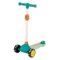 Wooden kids scooter for toddlers with light-up wheels