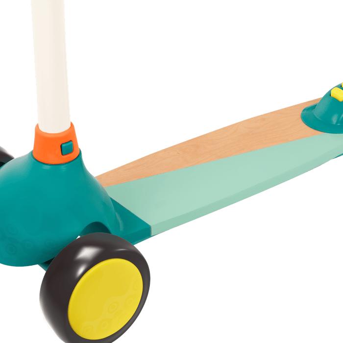Wooden kids scooter for toddlers with light-up wheels